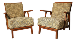 Set of Mid-Century Czechoslovakian Armchairs, 1940s