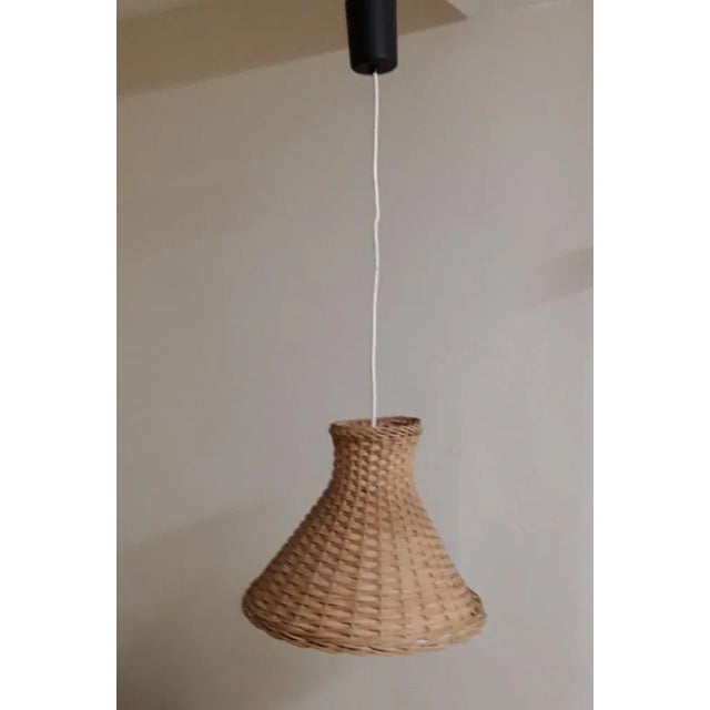 Vintage Ceiling Lamp with Basket Mesh Shade, 1970s For Sale - Image 6 of 6