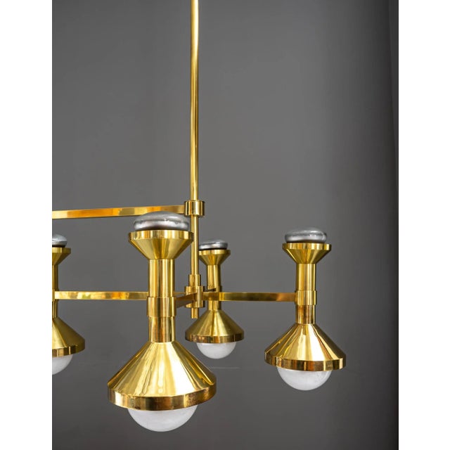 Big Rectangular Chandelier, Vienna, 1960s For Sale - Image 4 of 11