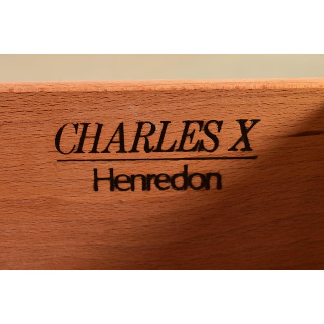 Wood Henredon French Regency Charles X Burl Wood Bedside Chests, Pair For Sale - Image 7 of 12