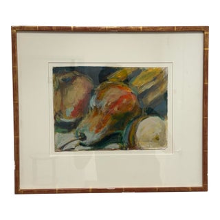 Vintage Fruit Still Life Oil Painting, Signed For Sale