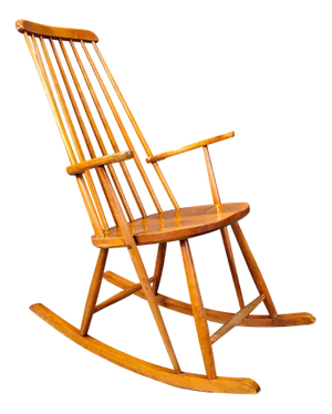 Mid-Century Spindle Rocking Chair, 1960s