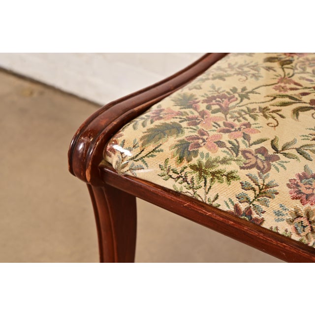 Brown Kindel Furniture Style Regency Carved Mahogany Side Chairs or Dining Chairs, Pair For Sale - Image 8 of 11