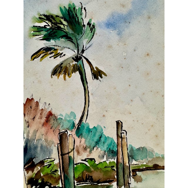 Rustic Henry Emil Salloch Original Watercolor on Paper For Sale - Image 3 of 7