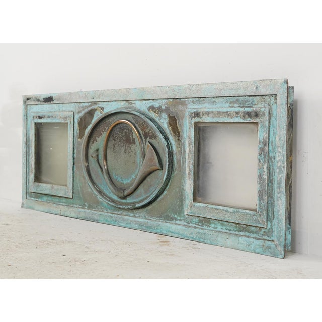 Traditional Antique Bronze Belgian Post Office Window Panel For Sale - Image 3 of 9