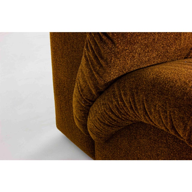Brown Modular Sofa in Rust Brown Velvet from Doimo, 1970s, Set of 5 For Sale - Image 8 of 17