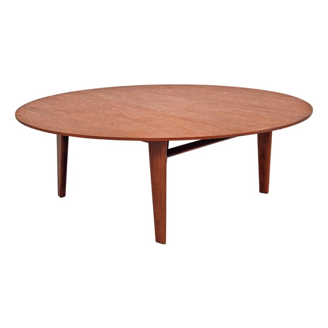Round Teak Coffee Table by E. Palutari for Dassi, 1950s For Sale