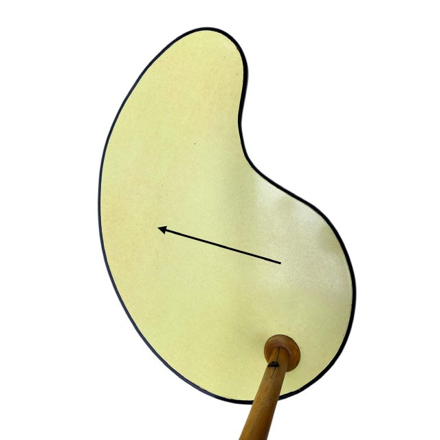 Green Vintage Kidney Table with Floor Lamp, France, 1950s For Sale - Image 8 of 16