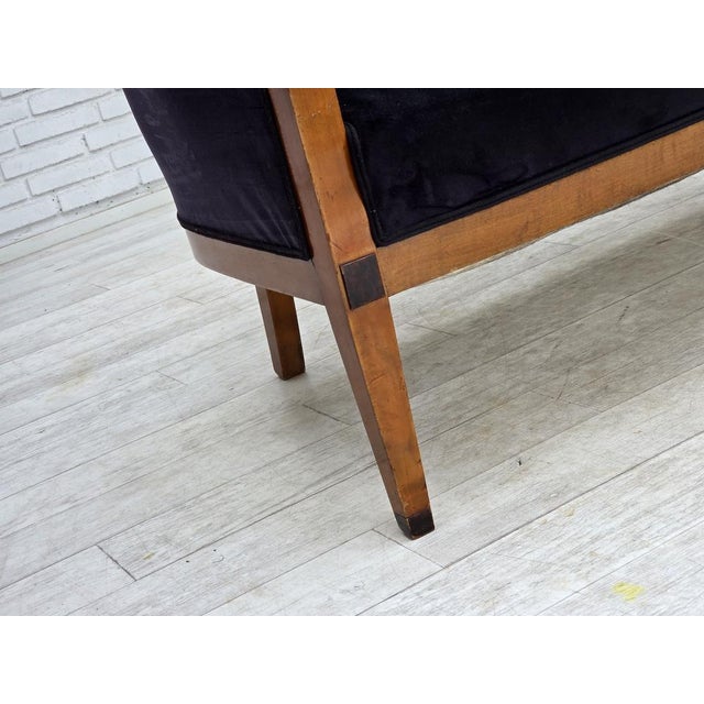 Wood Danish Art Deco Style 2-Seater Sofa in Ash and Furniture, 1950s For Sale - Image 7 of 18