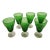 1950s Forest Green "Boopie/Burple" Goblets Glasses Anchor Hocking - Set of 6 For Sale