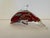 Murano Vintage Red and Gold Dolphin Murano Style Hand Blown Glass Sculpture For Sale - Image 4 of 6