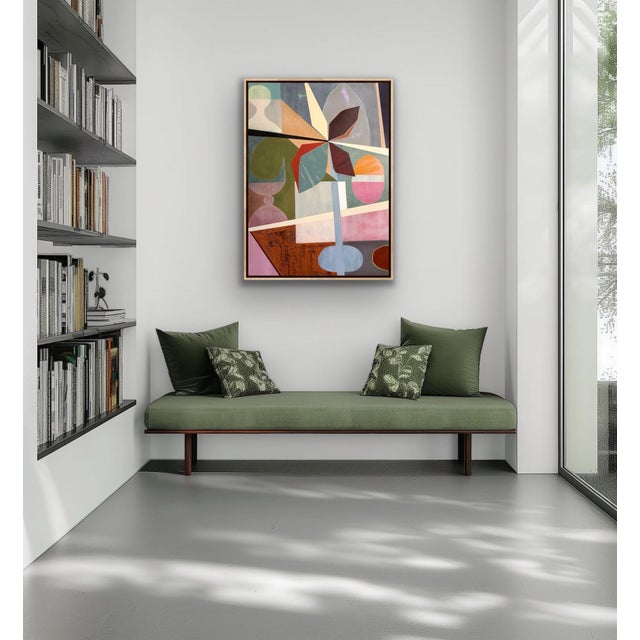 Mid-Century Modern Original Abstract Painting Titled Turbinado For Sale - Image 3 of 11