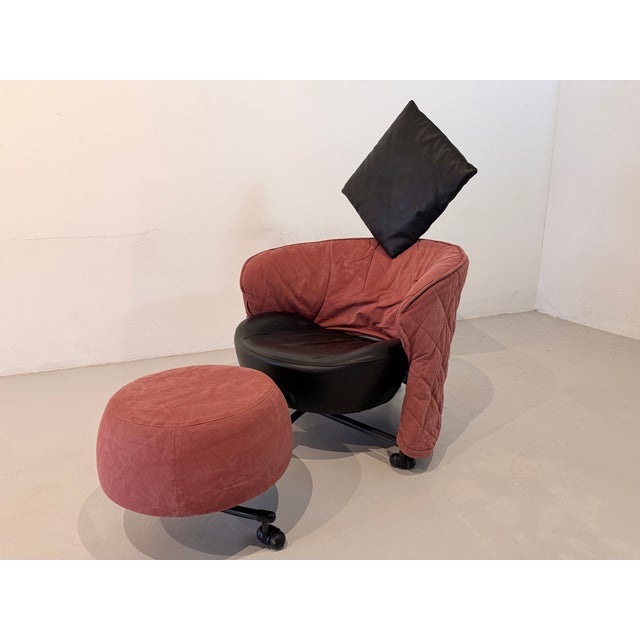 Red Girotonda Lounge Chair by Francesco Binfare for Cassina, 1980s For Sale - Image 8 of 11