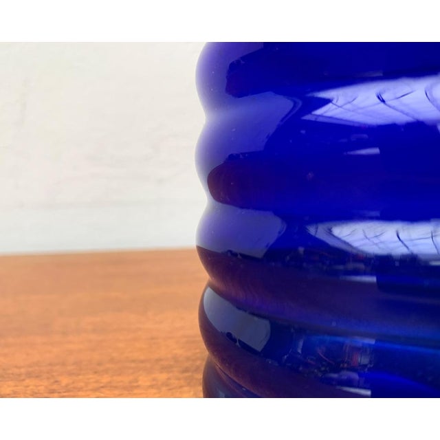 Mid-Century East German GDR Glass Vase from Veb Glaswerk Harz Derenburg, 1960s For Sale - Image 12 of 15