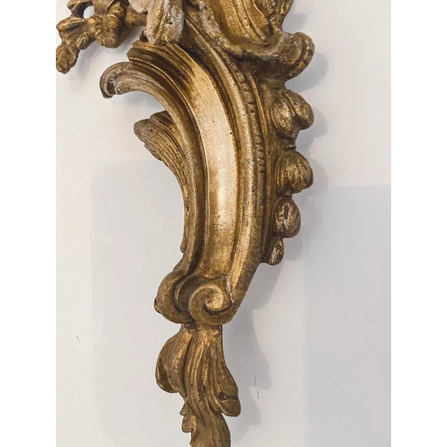 Gold Louis XV Style Gilded Bronze Wall Lights, 19th Century For Sale - Image 8 of 11