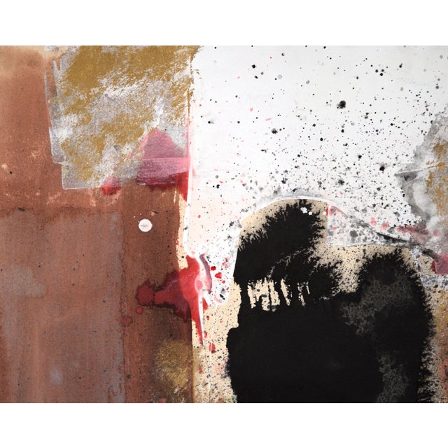 Paint "Soweto" Figurative Abstract Expressionist in Acrylic on Paper by Ricardo De Silva For Sale - Image 7 of 9