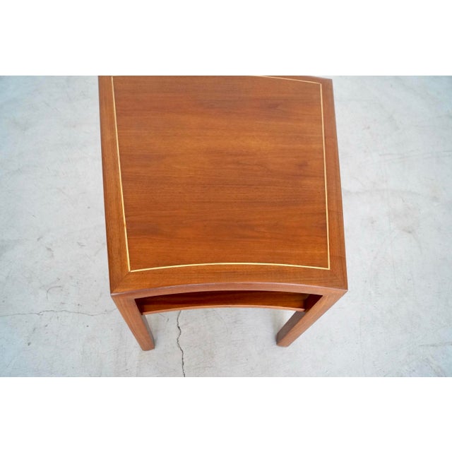1960’s Mid-Century Modern Edward Wormley Style Wedge Side Table For Sale - Image 12 of 12