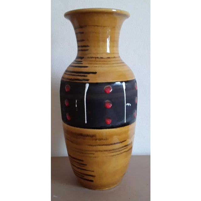 Vintage Glazed Ceramic Vase, Germany, 1970s For Sale - Image 4 of 4