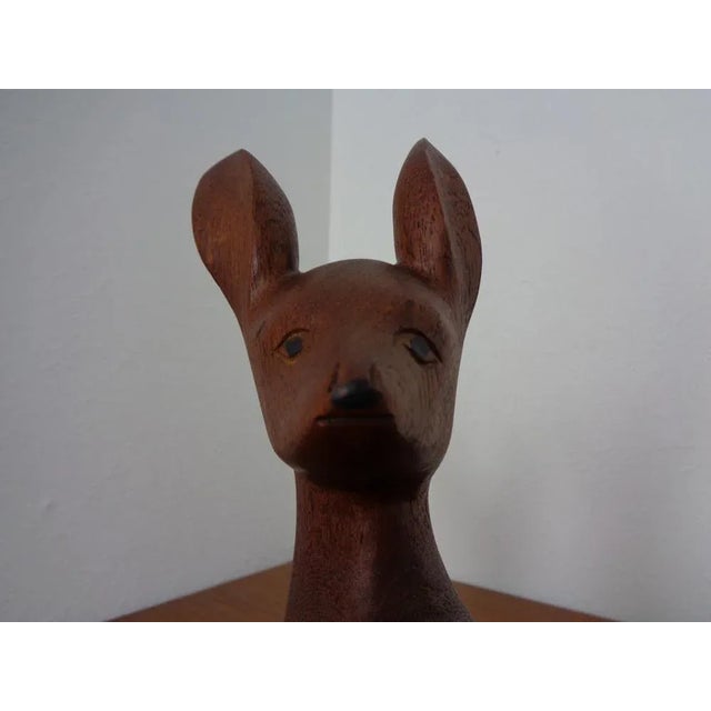 Large Deer in Solid Teak, 1960s For Sale - Image 10 of 18