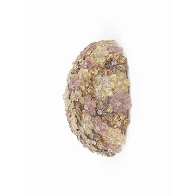 Metal Mid-Century Murano Glass Sconce attributed to Barovier & Toso, Italy, 1960s For Sale - Image 7 of 12