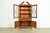 Mid 20th Century Baker Furniture Style Georgian Burled Walnut Breakfront Bookcase Cabinet, Circa 1960s For Sale - Image 5 of 17