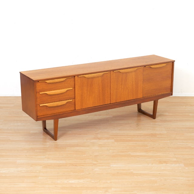 Mid-Century Modern Mid Century Teak Credenza Attributed to Stonehill Furniture For Sale - Image 3 of 10