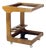 Mid-Century Modern Wooden Bar Cart with Black Opaline Glass Tops, 1960s For Sale