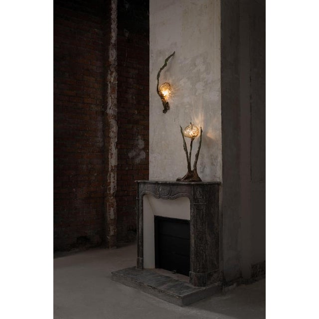 Contemporary Posidoni Bronze and Handblown Glass Sconce by Emilie Lemardeley For Sale - Image 3 of 18