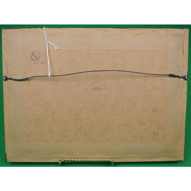 Art Sz: 3 7/8"H x 7 3/8"W Frame Sz: 9 3/4"H x 13 1/4"W Property from the Estate of Mary S.B. Braga