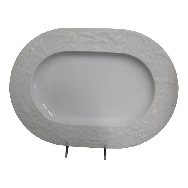 Rosenthal Bjorn Wiinblad Magic Flute White Porcelain 16 1/2" Serving Tray For Sale