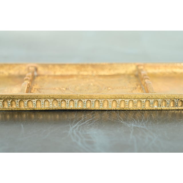 Tiffany Studios Tiffany Studios New York Adam Pattern Bronze Doré Pen Tray For Sale - Image 4 of 12