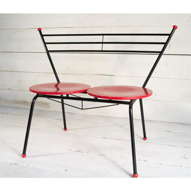 Space Age Double Seat Bench, 1960s For Sale - Image 12 of 18