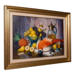 1970's Large Vintage Still Life Painting