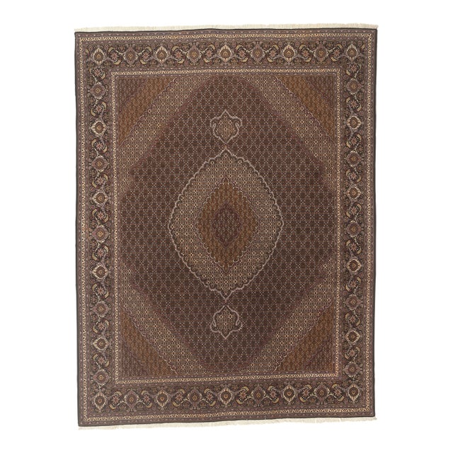 Vintage Persian Mahi Tabriz Rug, 09'10 X 12'10 For Sale