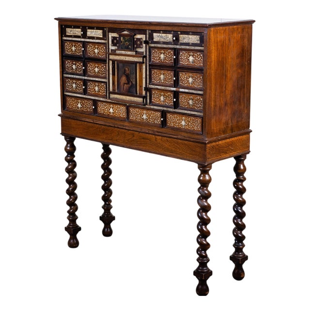 Italian Renaissance Rosewood Desk with Twisted Legs, 17th-18th Century For Sale