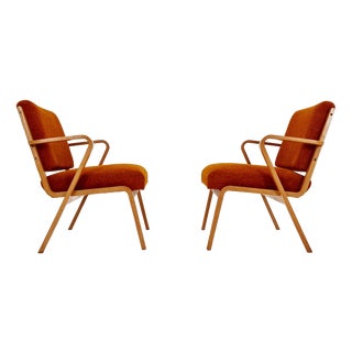 Bauhaus German Lounge Armchair by Selman Selmanagic for VEB Hellerau, 1950s, Set of 2 For Sale