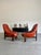 Jean Gillon 1970s Brazilian Modernist Leather Lounge Chair Pair With Ottoman Attrb Jean Gillon for Probel For Sale - Image 4 of 12