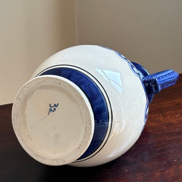 Hand Painted Mediterranean-Style Amphora Form Vase For Sale - Image 10 of 16