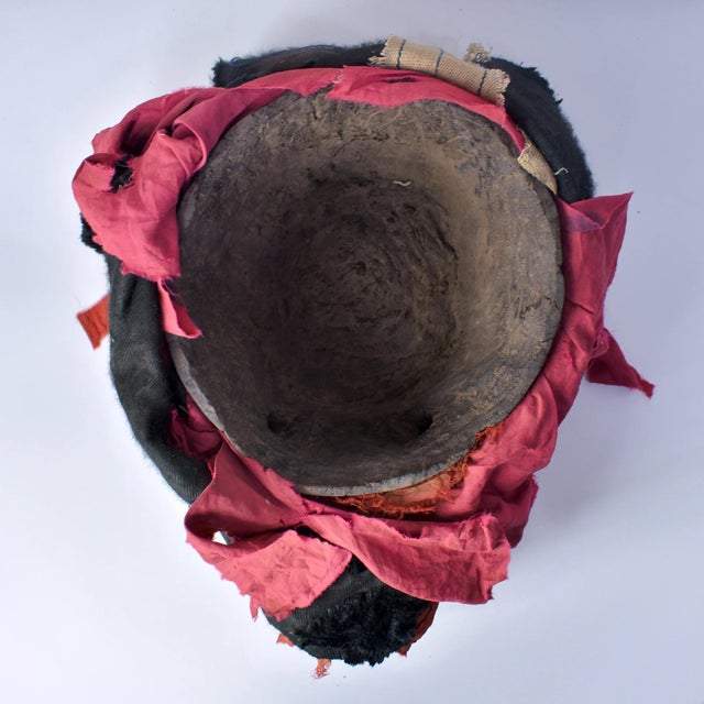 Early 20th Century Yoruba Egungan Mask with Fabric Nigeria For Sale - Image 14 of 17