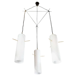 Italian 1950s Modern Pendant Light Attributed to Stilnovo