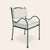 Panarea Armchair in Green and Cream Striped Upholstery by Ceraudo For Sale - Image 9 of 9