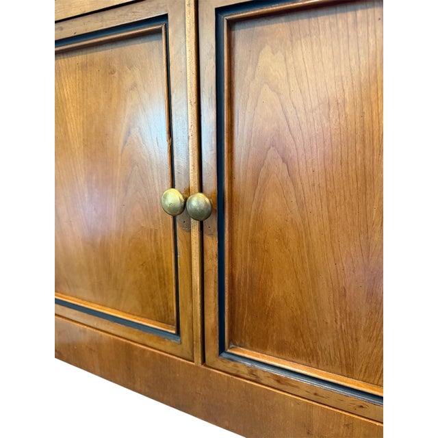 Brown Mid 20th Century Biedermeier Style Bedside or Side Table With Neoclassical Accents For Sale - Image 8 of 10