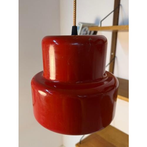 Red Poker Pendant Lamp by Jo Hammerborg for Fog & Mørup For Sale - Image 9 of 11