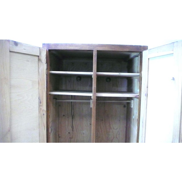 Antique Locker Cabinet with 2 Doors in Wood, 1890s For Sale - Image 5 of 11