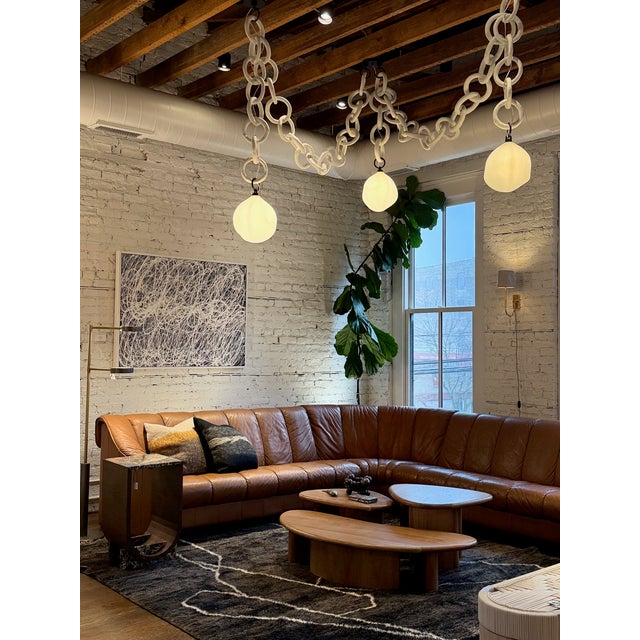 Mid-Century Modern Vintage Danish Leather Sectional For Sale - Image 3 of 10