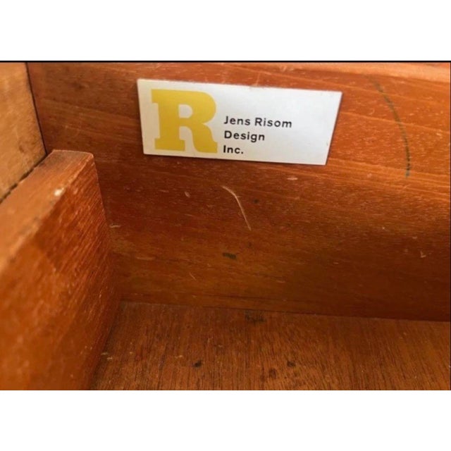 Wood 1960s Jens Risom Mid Century Walnut Wood Executive Desk For Sale - Image 7 of 18