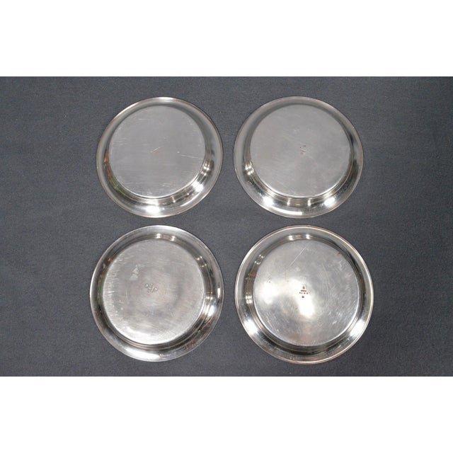 Mid-19th Century C. Balaine Paris French Silver-Plated Wine Bottle Coasters - Set of Four For Sale - Image 6 of 7