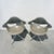 Vintage George Nelson for Herman Miller DAF parchment swaged leg chairs. This stunning pair of mid century modern sculpted...