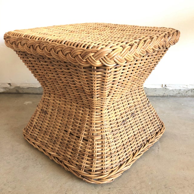 1960s Mid Century Rattan Side Table Chairish