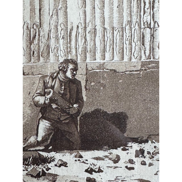Paint 18th-Century French Etching With Aquatint — Egypt Ruins For Sale - Image 7 of 8